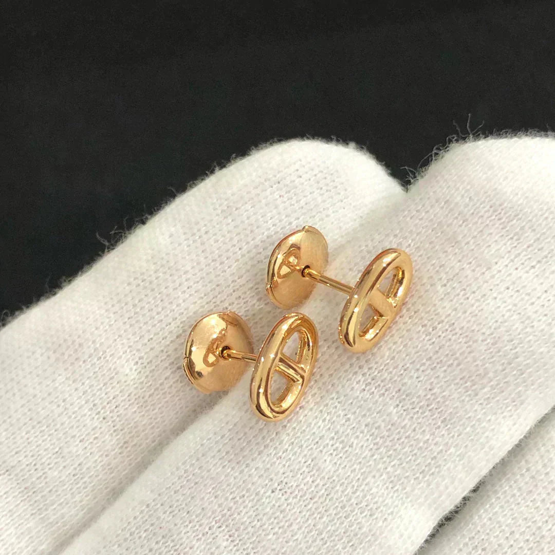 [Clara Jewels]CHAINE SMALL EARRINGS GOLD AND SILVER