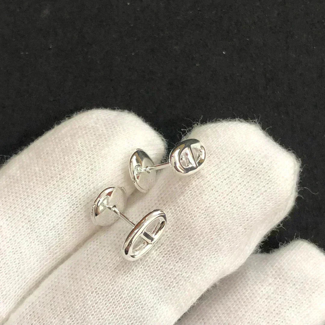 [Clara Jewels]CHAINE SMALL EARRINGS GOLD AND SILVER