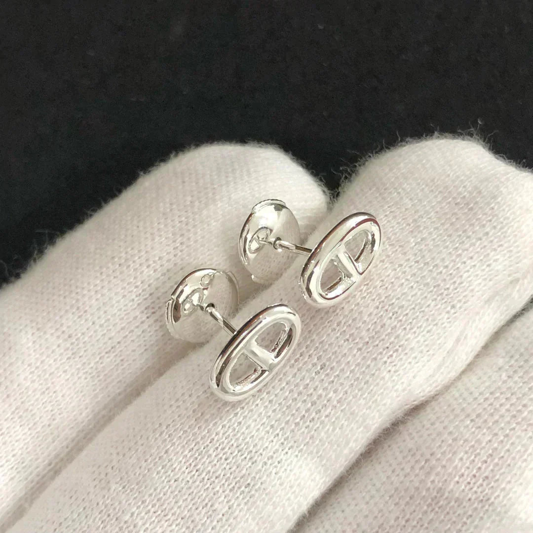 [Clara Jewels]CHAINE SMALL EARRINGS GOLD AND SILVER