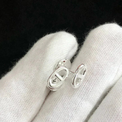 [Clara Jewels]CHAINE SMALL EARRINGS GOLD AND SILVER
