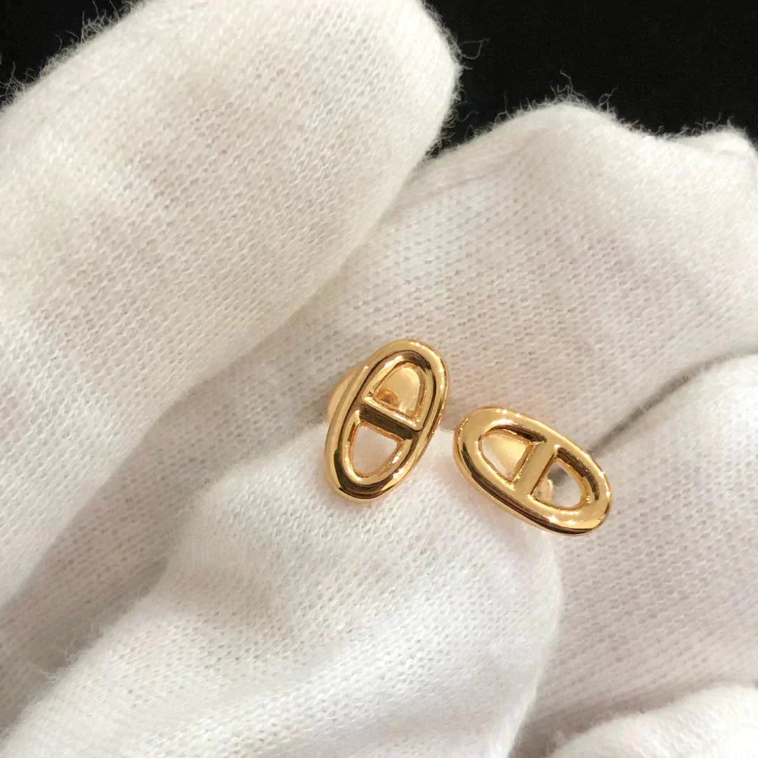 [Clara Jewels]CHAINE SMALL EARRINGS GOLD AND SILVER