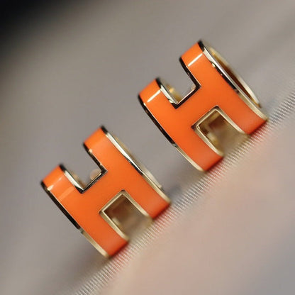 [Clara Jewels]MINI POP H EARRINGS ORANGE