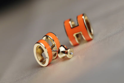 [Clara Jewels]MINI POP H EARRINGS ORANGE