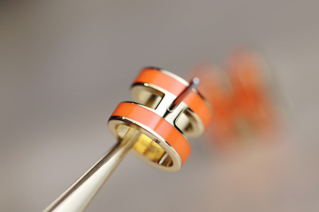 [Clara Jewels]MINI POP H EARRINGS ORANGE