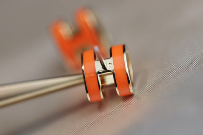 [Clara Jewels]MINI POP H EARRINGS ORANGE