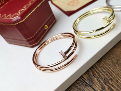 [Clara Jewels]JUSTE BRACELET 3.5MM DOUBLE ROW DIAMOND