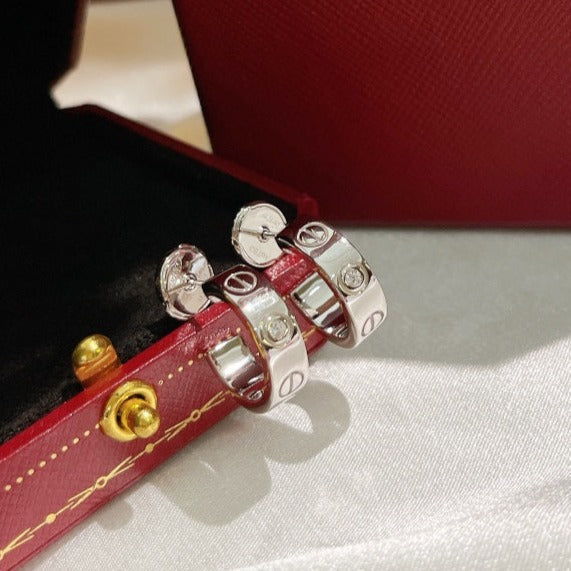 [Clara Jewels]LOVE EARRINGS 5.7MM 2 DIAMONDS