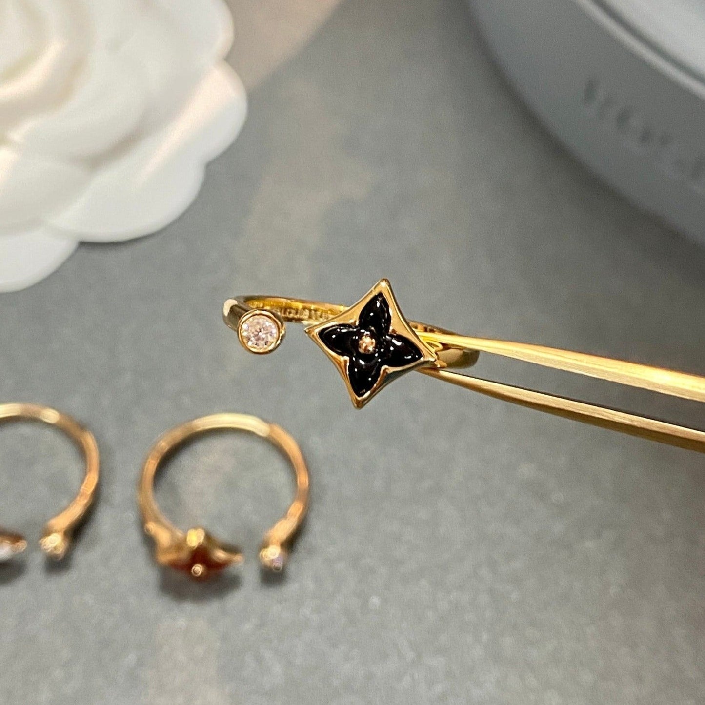 [Clara Jewels]STAR 1 DIAMOND OPEN RING