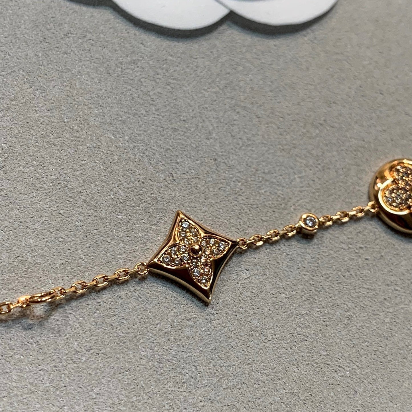 [Clara Jewels]STAR AND SUN 4 MOTIFS GOLD DIAMONDS BRACELET