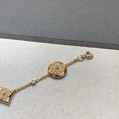 [Clara Jewels]STAR AND SUN 4 MOTIFS GOLD DIAMONDS BRACELET