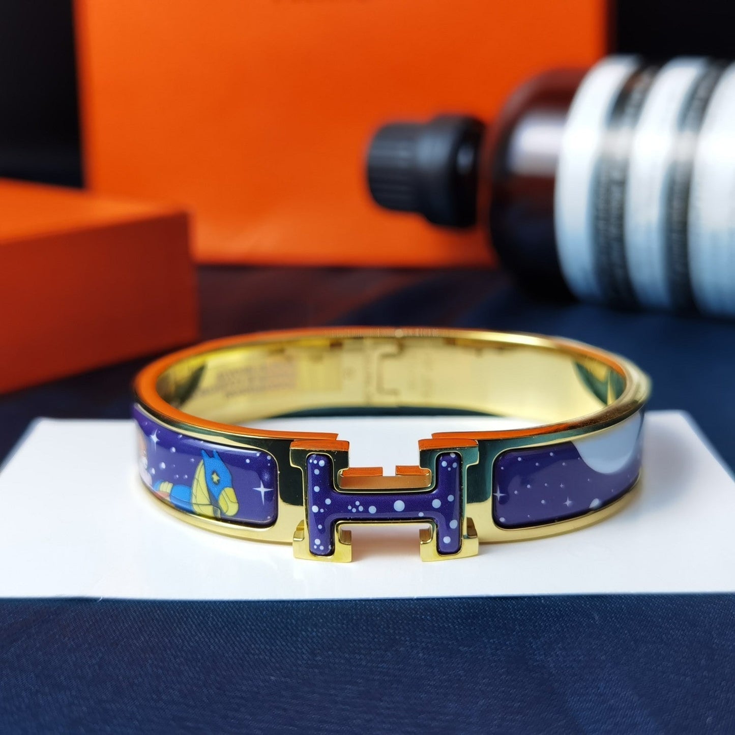 [Clara Jewels]H STAR AND MOON BRACELET 12MM