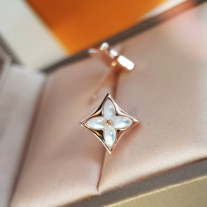 [Clara Jewels]STAR MOP PINK GOLD EARRINGS