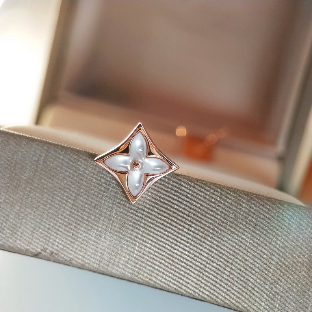 [Clara Jewels]STAR MOP PINK GOLD EARRINGS