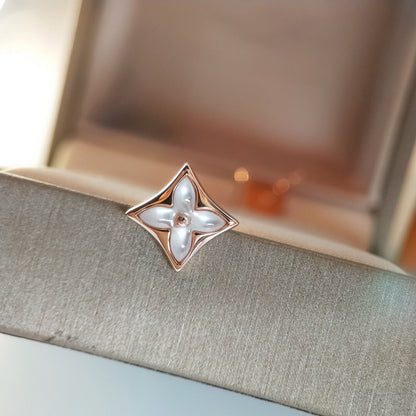 [Clara Jewels]STAR MOP PINK GOLD EARRINGS