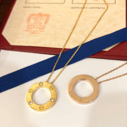 [Clara Jewels]LOVE NECKLACE 16MM 3 DIAMONDS