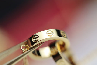 [Clara Jewels]LOVE NECKLACE DOUBLE RING GOLD