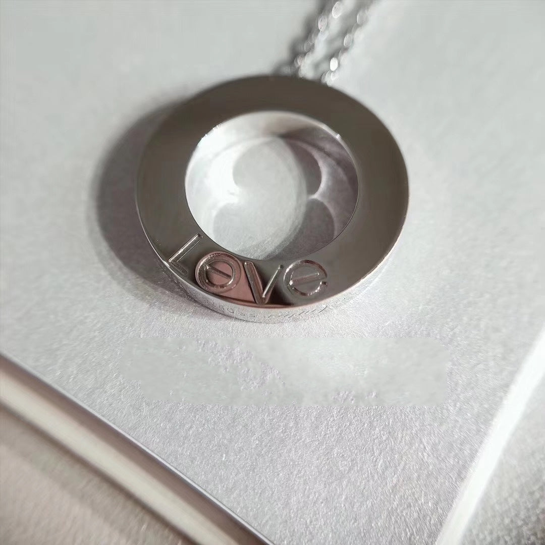 [Clara Jewels]LOVE NECKLACE ADJUSTABLE SILVER