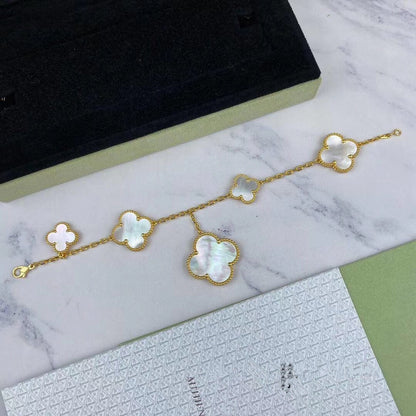 [Clara Jewels]MAGIC CLOVER MOP GOLD BRACELET 5 MOTIFS