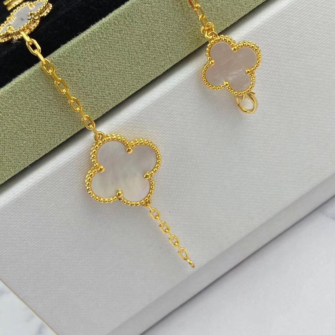[Clara Jewels]MAGIC CLOVER MOP GOLD BRACELET 5 MOTIFS