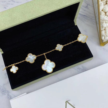[Clara Jewels]MAGIC CLOVER MOP GOLD BRACELET 5 MOTIFS