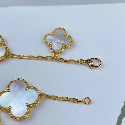 [Clara Jewels]MAGIC CLOVER MOP GOLD BRACELET 5 MOTIFS