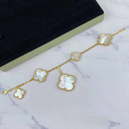 [Clara Jewels]MAGIC CLOVER MOP GOLD BRACELET 5 MOTIFS
