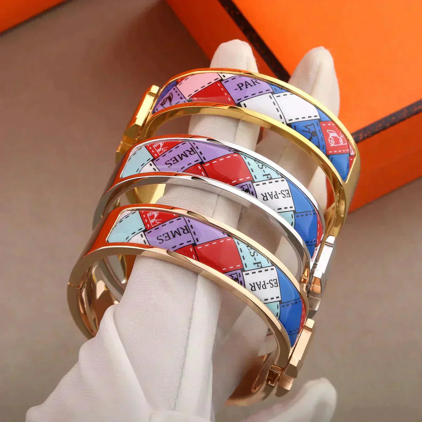 [Clara Jewels]H BRACELET DOTTED BORDER 12MM