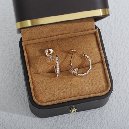 [Clara Jewels]JUSTE EARRINGS 12.75MM PINK GOLD DIAMOND