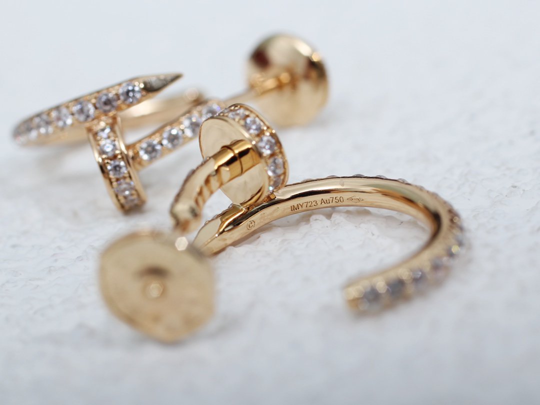 [Clara Jewels]JUSTE EARRINGS 12.75MM PINK GOLD DIAMOND