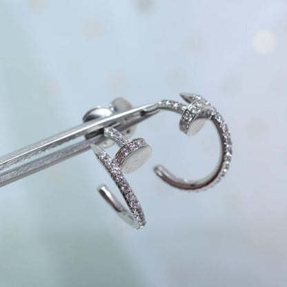 [Clara Jewels]JUSTE EARRINGS 12.75MM SILVER DIAMOND
