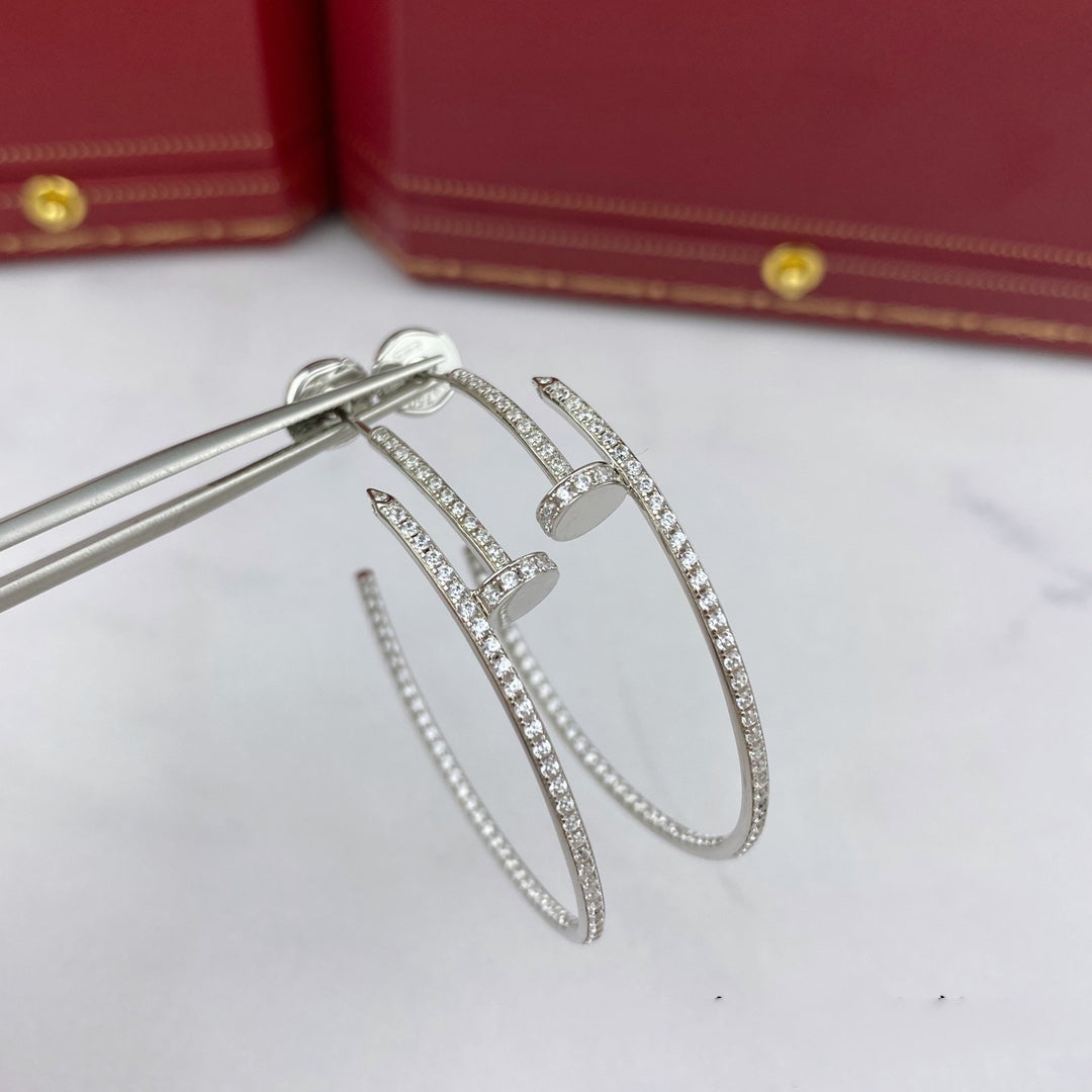 [Clara Jewels]JUSTE EARRINGS FULL DIAMONDS 1.8MM