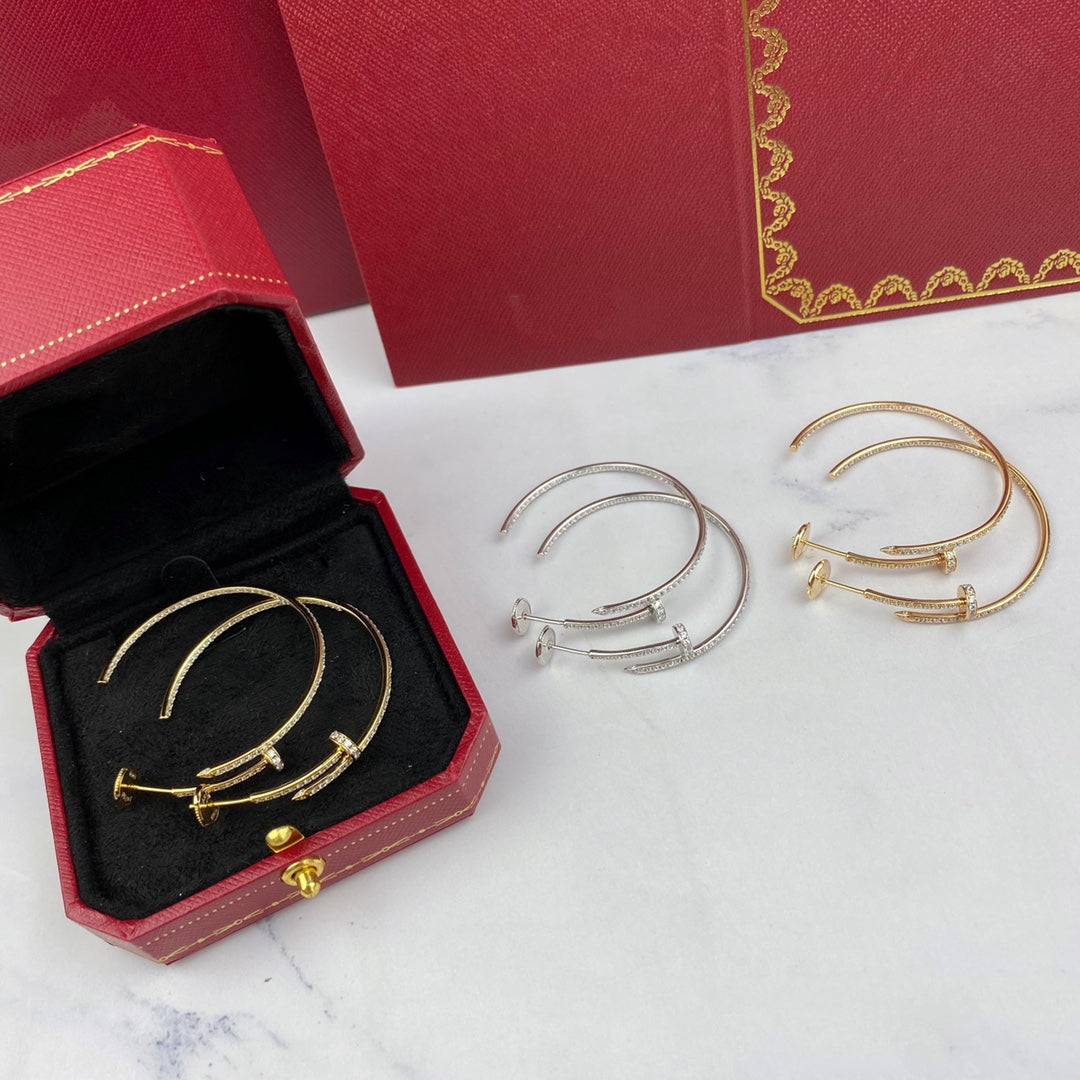 [Clara Jewels]JUSTE EARRINGS FULL DIAMONDS 1.8MM