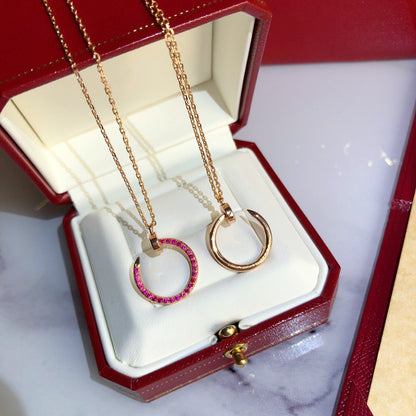 [Clara Jewels]JUSTE NECKLACE GOLD RED DIAMONDS