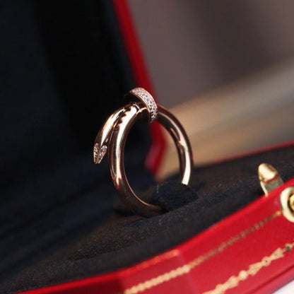 [Clara Jewels]JUSTE RING 2.65MM PINK GOLD DIAMOND