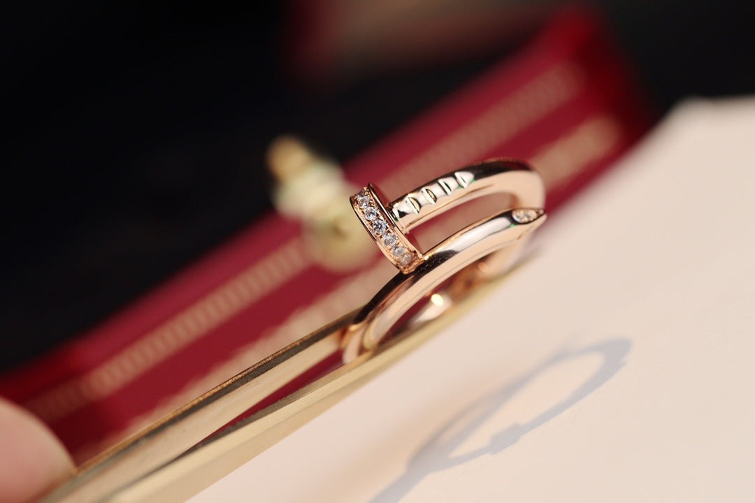 [Clara Jewels]JUSTE RING 2.65MM PINK GOLD DIAMOND