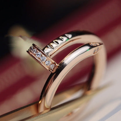 [Clara Jewels]JUSTE RING 2.65MM PINK GOLD DIAMOND