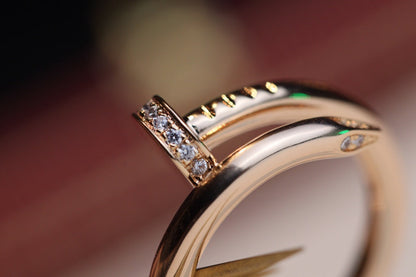 [Clara Jewels]JUSTE RING 2.65MM PINK GOLD DIAMOND
