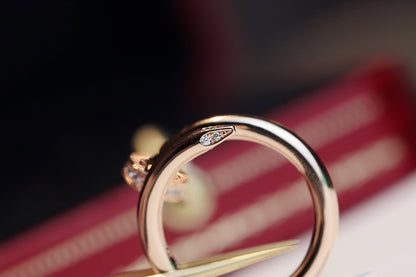 [Clara Jewels]JUSTE RING 2.65MM PINK GOLD DIAMOND