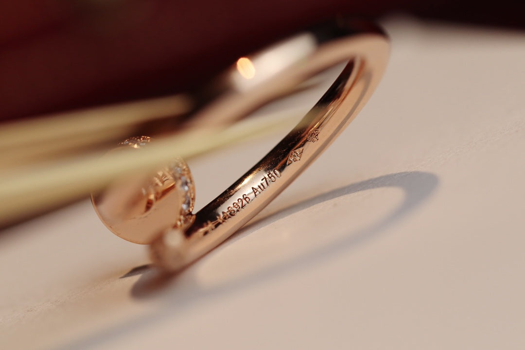 [Clara Jewels]JUSTE RING 2.65MM PINK GOLD DIAMOND