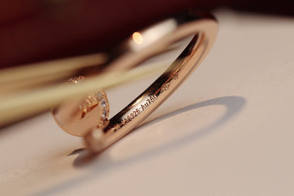 [Clara Jewels]JUSTE RING 2.65MM PINK GOLD DIAMOND