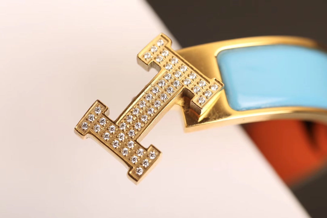[Clara Jewels]H CLOUD BLUE BRACELET GOLD DIAMOND
