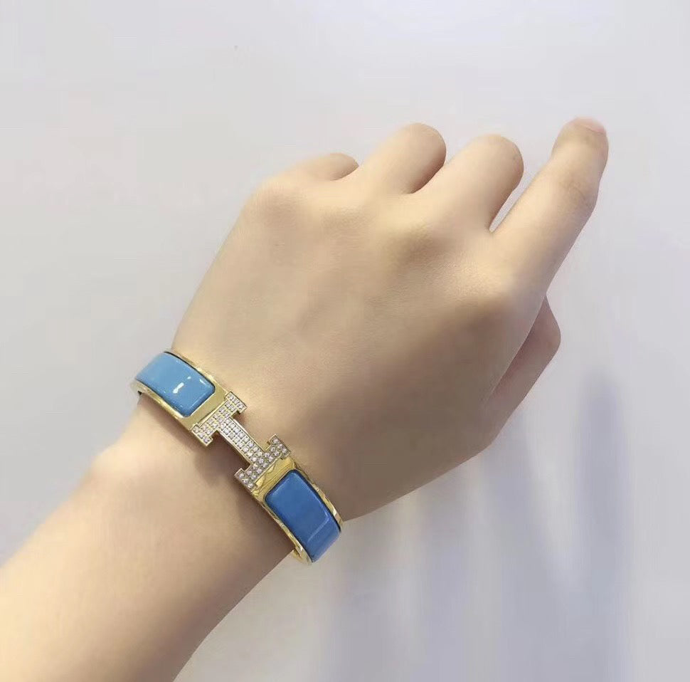[Clara Jewels]H CLOUD BLUE BRACELET GOLD DIAMOND