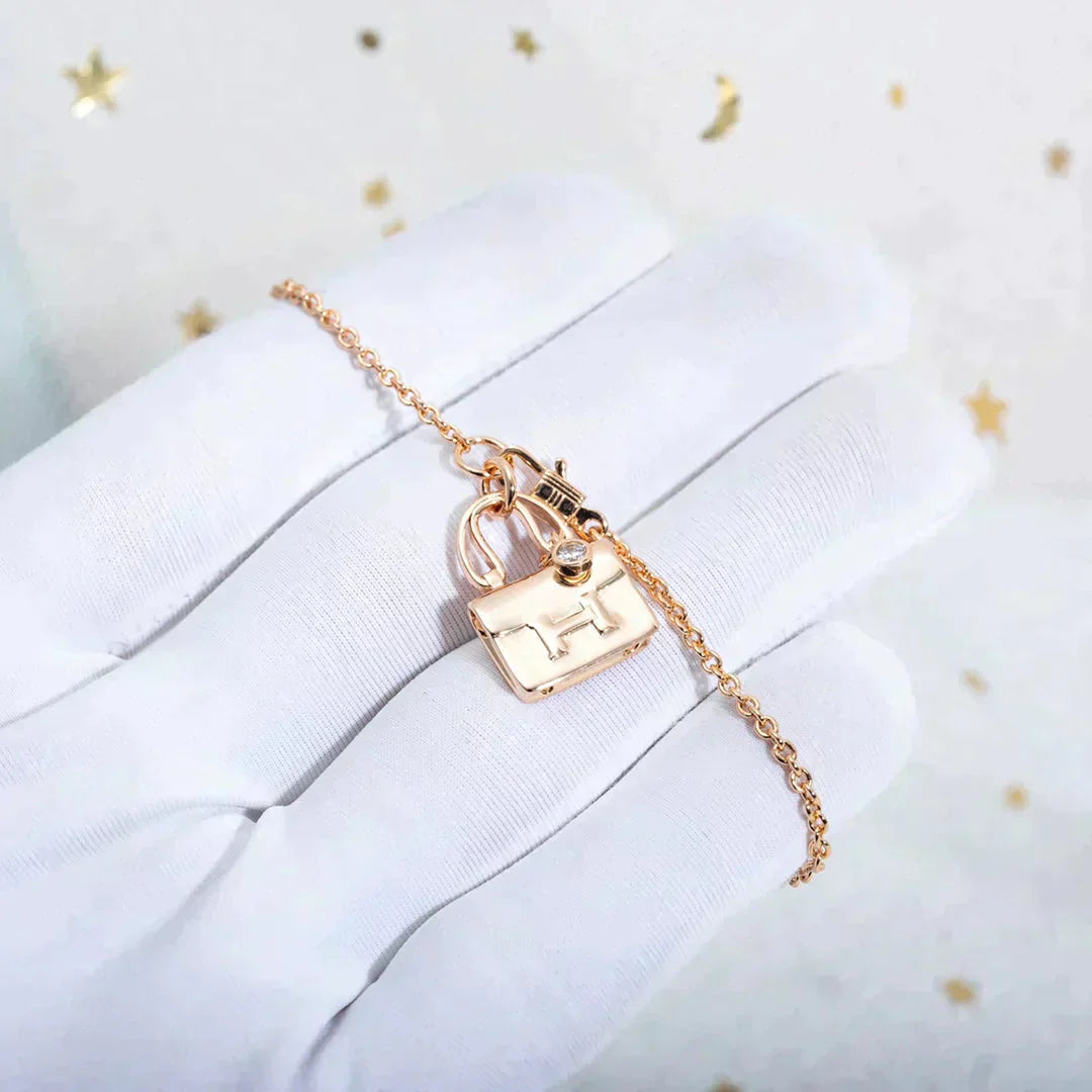 [Clara Jewels]AMULETTE PEDANT ROSE GOLD NECKLACE
