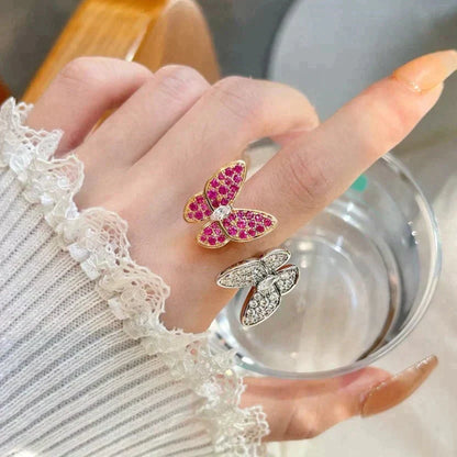 [Clara Jewels]TWIN BUTTERFLY DIAMOND RING