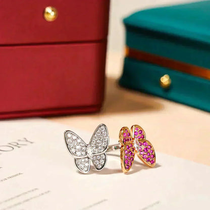 [Clara Jewels]TWIN BUTTERFLY DIAMOND RING