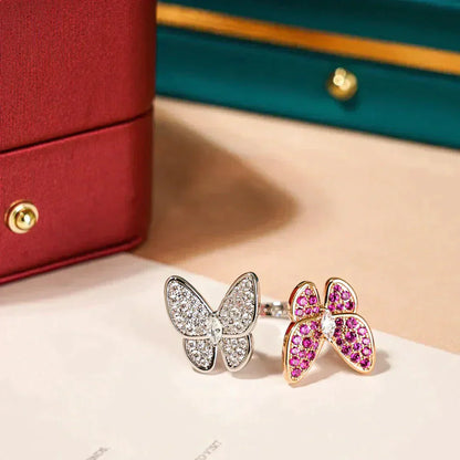 [Clara Jewels]TWIN BUTTERFLY DIAMOND RING