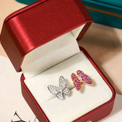 [Clara Jewels]TWIN BUTTERFLY DIAMOND RING