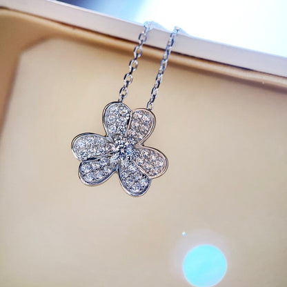 [Clara Jewels]CLOVER DIAMOND NECKLACE SILVER