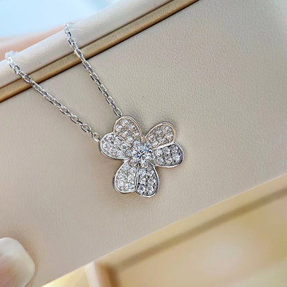 [Clara Jewels]CLOVER DIAMOND NECKLACE SILVER
