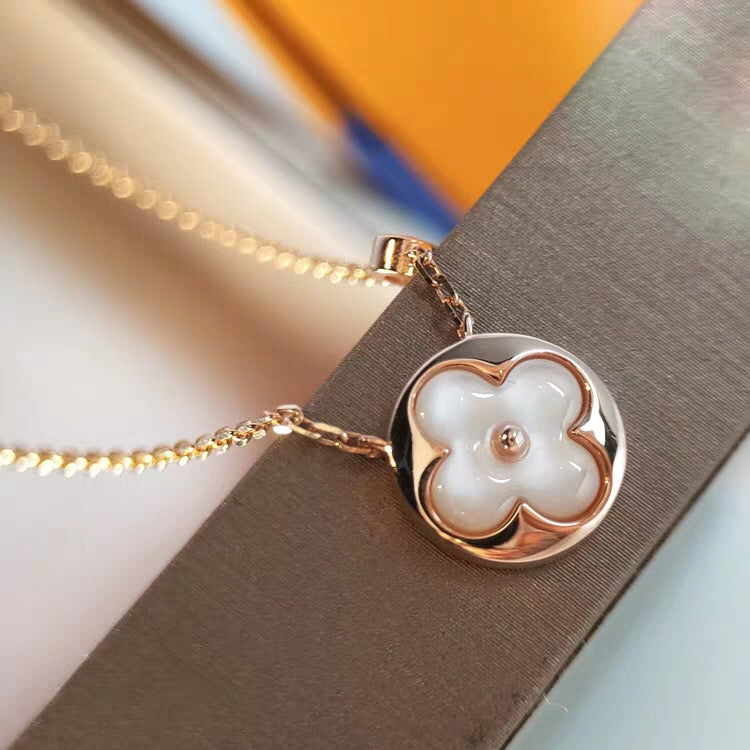 [Clara Jewels]SUN MOP GOLD 1 DIAMOND NECKLACE